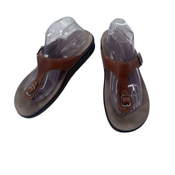 SAS Brown Sanibel Sandals Tripad Comfort Thongs 10M Fast Shipping - Picture 1 of 16